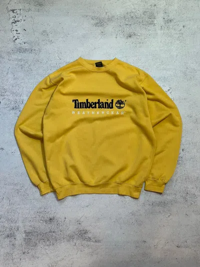 Pre-owned Timberland X Vintage Timberland Vintage Sweatshirt Yellow
