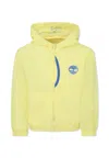 Timberland Yellow Windbreaker Jacket For Boy With Logo In Yellow