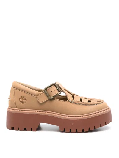 Timberland Beige Calf Leather Mocassins