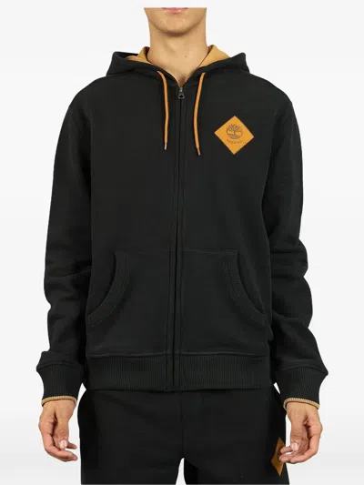 Timberland Zip Hoodie In Black