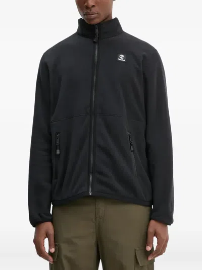 Timberland Zip Logo-detail Sweater In Black