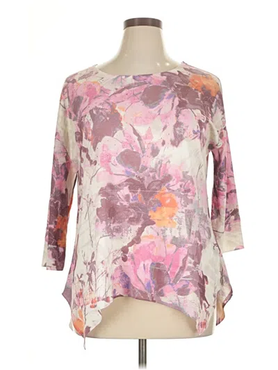 Pre-owned Time And Tru 3/4 Sleeve Blouse In Pink