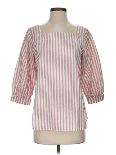 Pre-owned Time And Tru 3/4 Sleeve Blouse In Pink