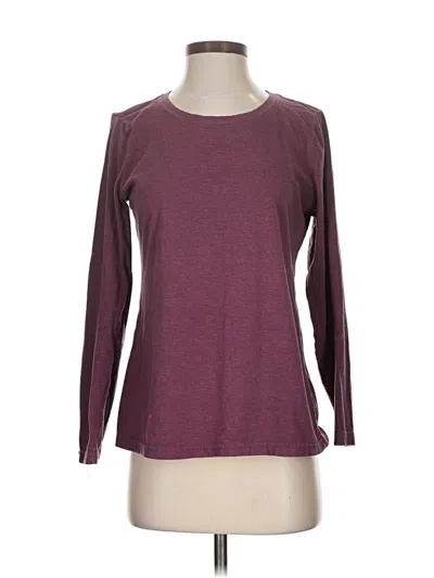 Pre-owned Time And Tru 3/4 Sleeve T-shirt In Burgundy