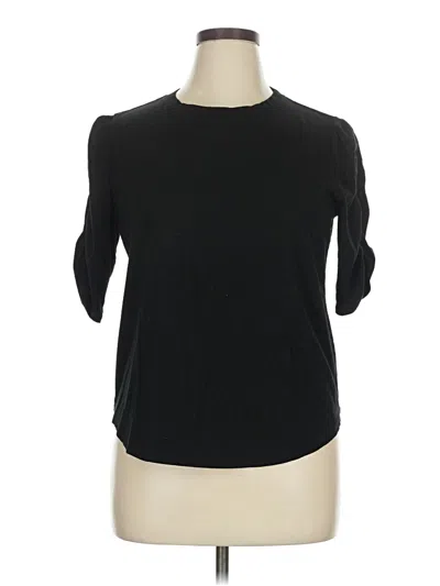 Pre-owned Time And Tru 3/4 Sleeve T-shirt In Black