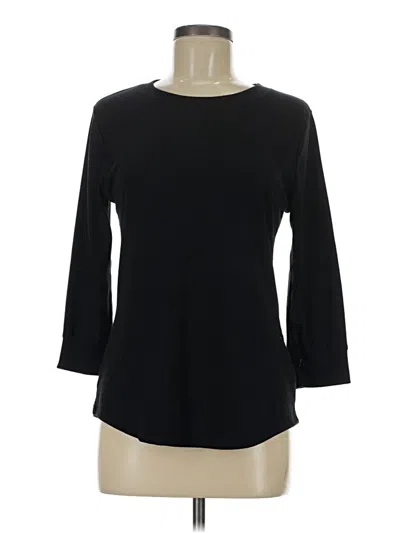 Pre-owned Time And Tru 3/4 Sleeve T-shirt In Black