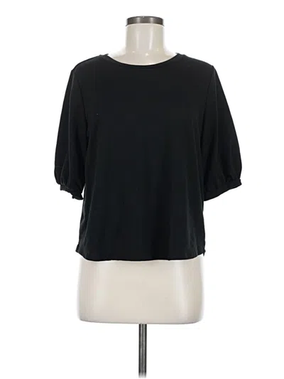 Pre-owned Time And Tru 3/4 Sleeve T-shirt In Black