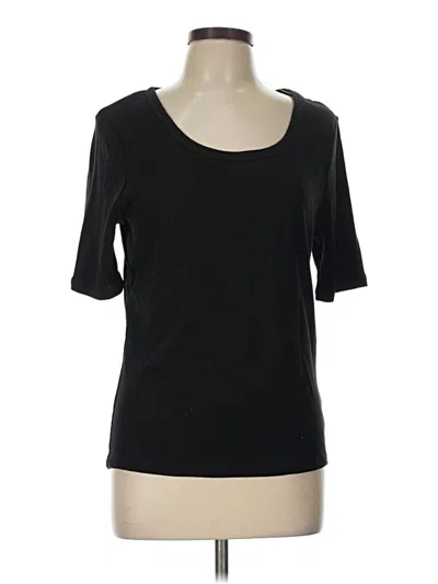 Pre-owned Time And Tru 3/4 Sleeve T-shirt In Black