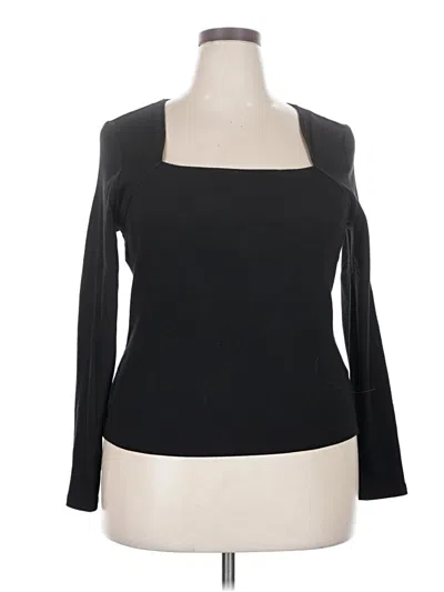 Pre-owned Time And Tru 3/4 Sleeve T-shirt In Black