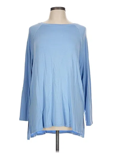Pre-owned Time And Tru 3/4 Sleeve T-shirt In Blue