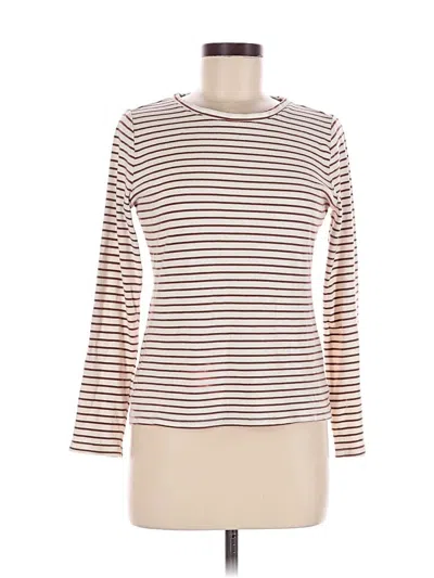 Pre-owned Time And Tru 3/4 Sleeve T-shirt In Brown