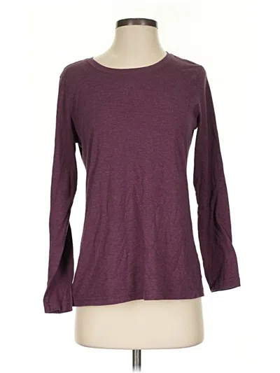 Pre-owned Time And Tru 3/4 Sleeve T-shirt In Burgundy