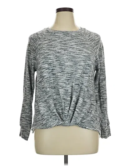 Pre-owned Time And Tru 3/4 Sleeve T-shirt In Gray