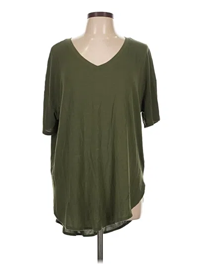 Pre-owned Time And Tru 3/4 Sleeve T-shirt In Green