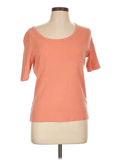 Pre-owned Time And Tru 3/4 Sleeve T-shirt In Orange