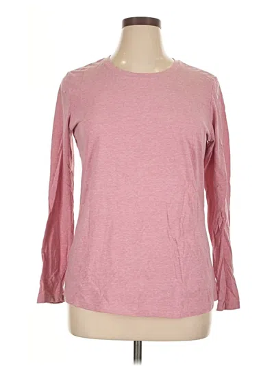 Pre-owned Time And Tru 3/4 Sleeve T-shirt In Pink