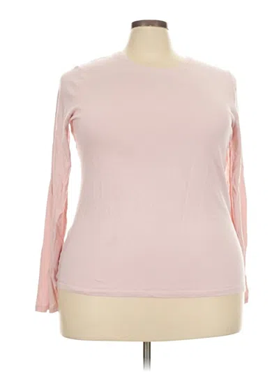 Pre-owned Time And Tru 3/4 Sleeve T-shirt In Pink