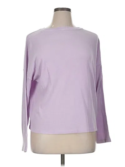 Pre-owned Time And Tru 3/4 Sleeve T-shirt In Purple