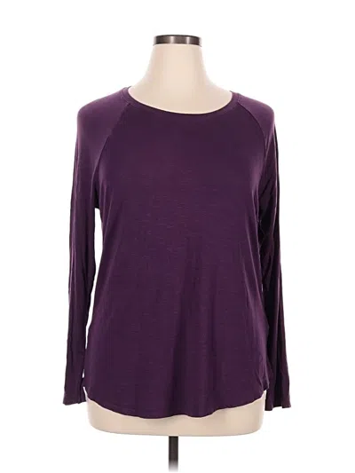 Pre-owned Time And Tru 3/4 Sleeve T-shirt In Purple