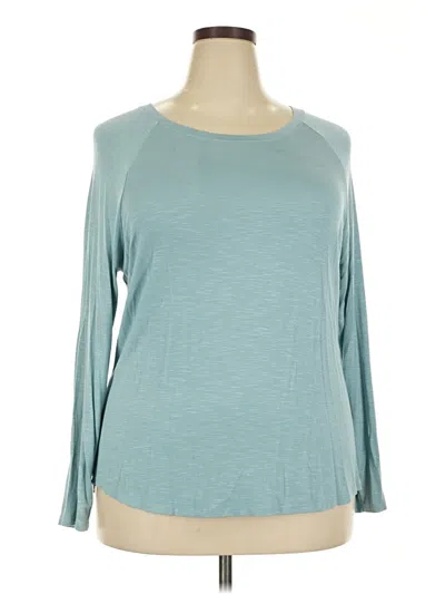 Pre-owned Time And Tru 3/4 Sleeve T-shirt In Teal
