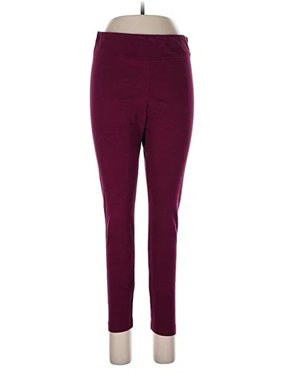 Pre-owned Time And Tru Active Pants In Burgundy