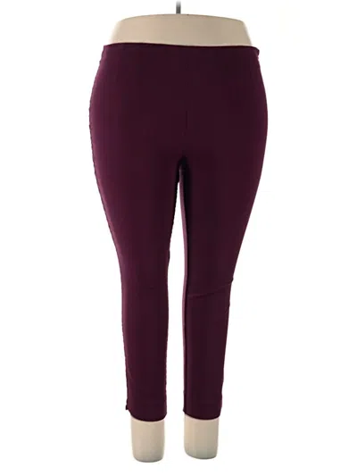 Pre-owned Time And Tru Active Pants In Burgundy