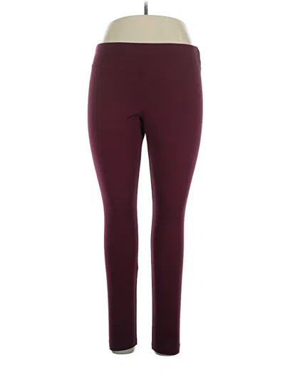 Pre-owned Time And Tru Active Pants In Burgundy