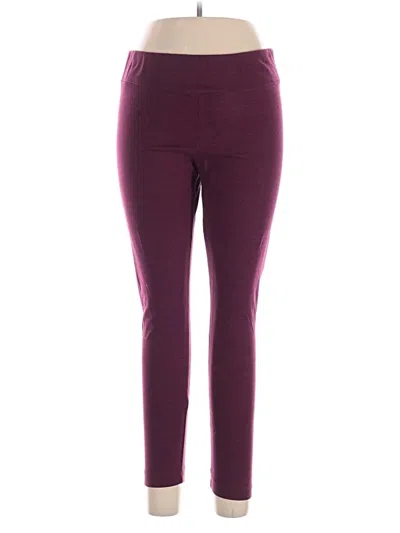 Pre-owned Time And Tru Active Pants In Burgundy