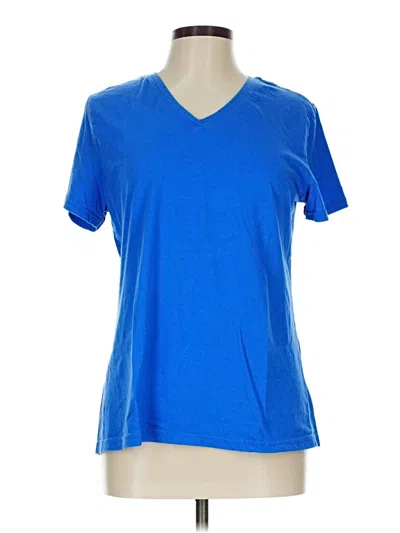 Pre-owned Time And Tru Active T-shirt In Blue