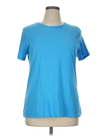 Pre-owned Time And Tru Active T-shirt In Blue