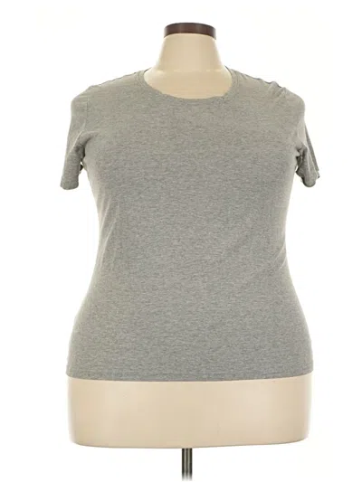 Pre-owned Time And Tru Active T-shirt In Gray