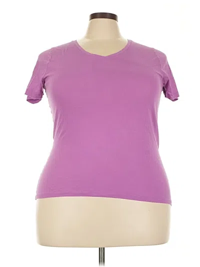 Pre-owned Time And Tru Active T-shirt In Purple