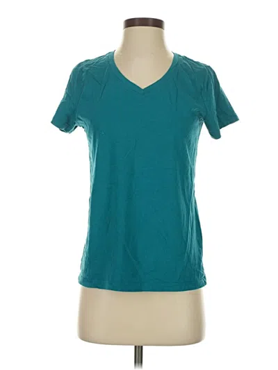 Pre-owned Time And Tru Active T-shirt In Teal