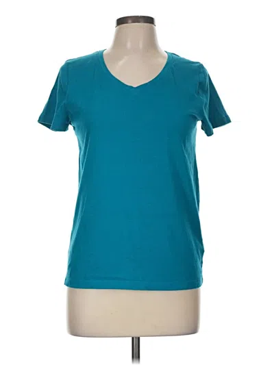 Pre-owned Time And Tru Active T-shirt In Teal