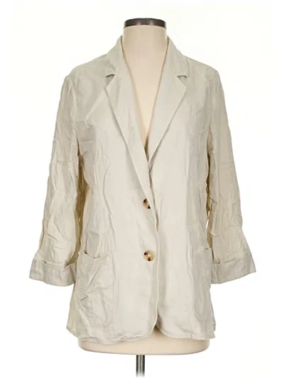 Pre-owned Time And Tru Blazer Jacket In Ivory
