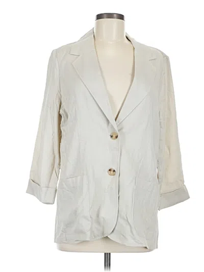 Pre-owned Time And Tru Blazer Jacket In White