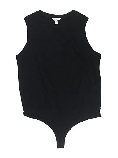 Time And Tru Bodysuit In Black