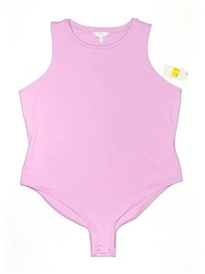 Pre-owned Time And Tru Bodysuit In Pink