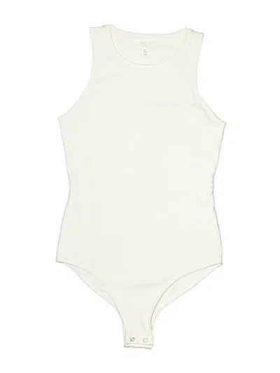 Pre-owned Time And Tru Bodysuit In White