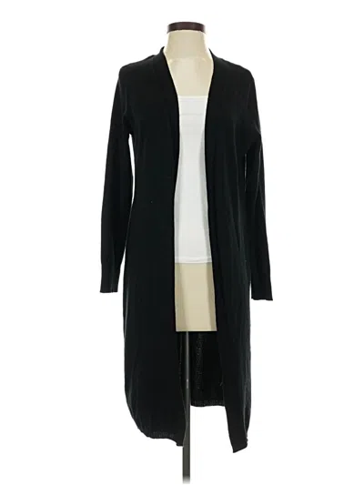 Pre-owned Time And Tru Cardigan Sweater In Black