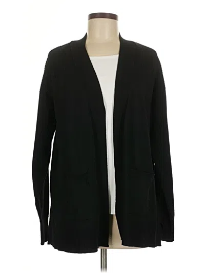 Pre-owned Time And Tru Cardigan Sweater In Black
