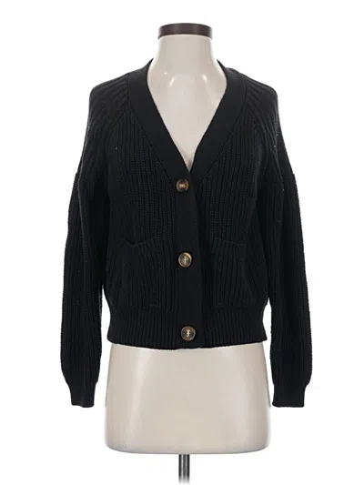 Pre-owned Time And Tru Cardigan Sweater In Black