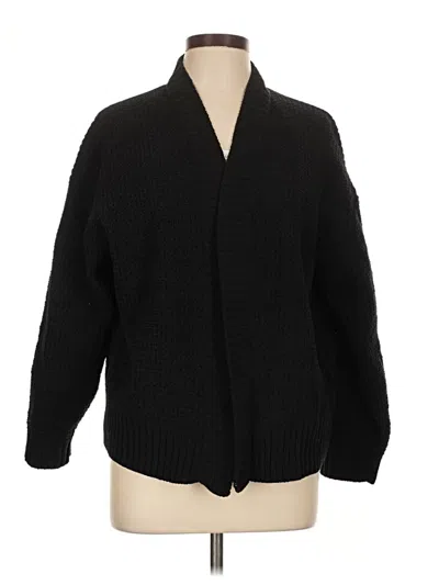 Pre-owned Time And Tru Cardigan Sweater In Black