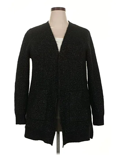 Pre-owned Time And Tru Cardigan Sweater In Black