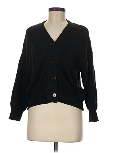 Pre-owned Time And Tru Cardigan Sweater In Black