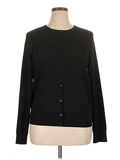 Pre-owned Time And Tru Cardigan Sweater In Black