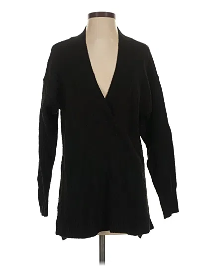 Pre-owned Time And Tru Cardigan Sweater In Black