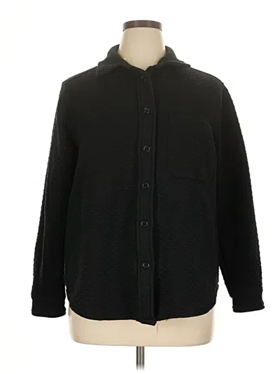 Pre-owned Time And Tru Cardigan Sweater In Black