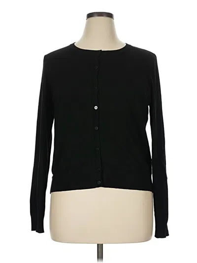 Pre-owned Time And Tru Cardigan Sweater In Black
