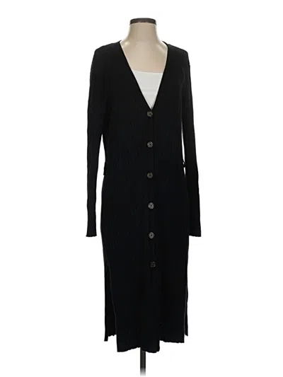 Pre-owned Time And Tru Cardigan Sweater In Black